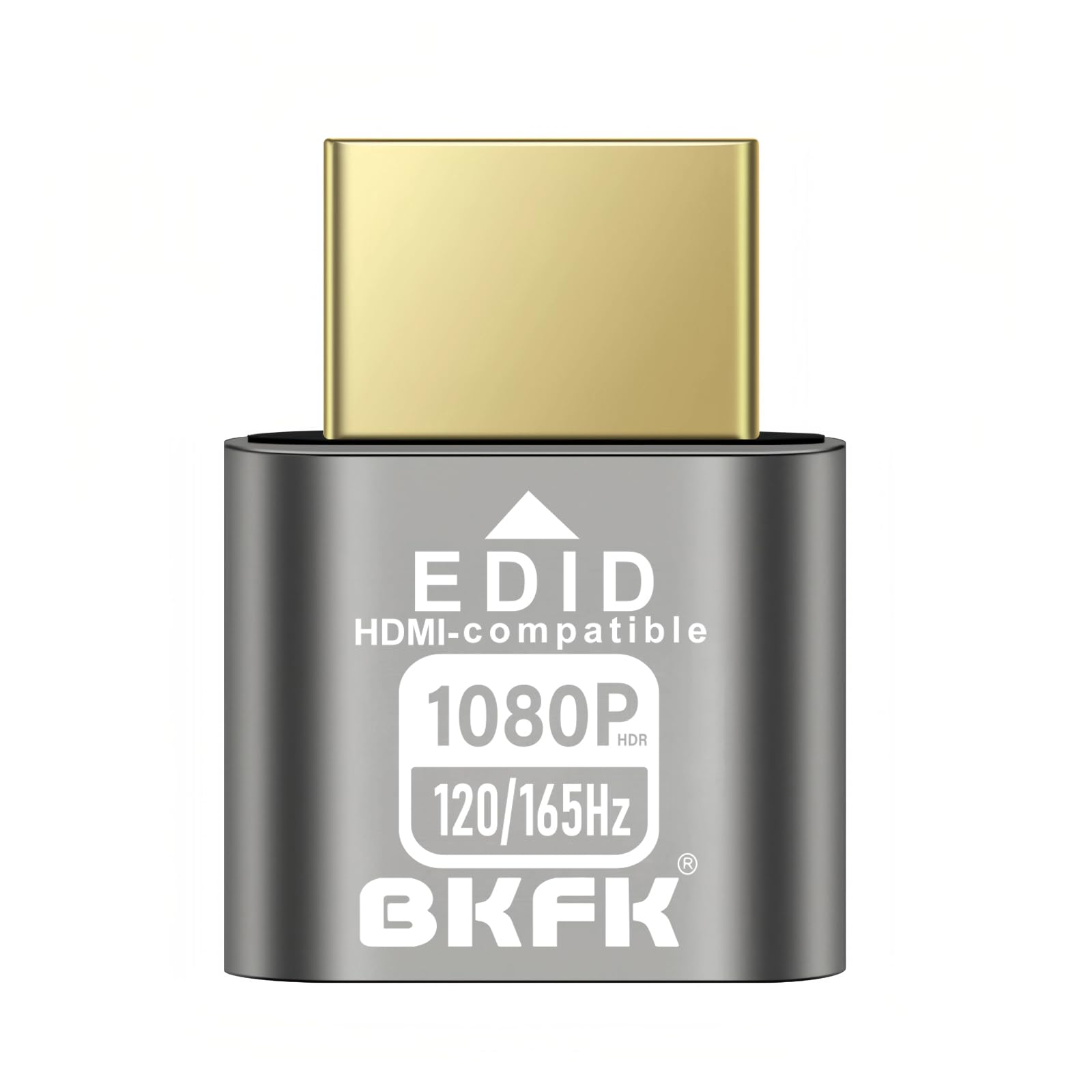 HDMI Dummy Plug 4K HDR,Virtual Monitor EDID Emulator, Headless Display Adapter,Headless hdmi Adapter Dummy，Supports up to 4k@60Hz,1080@120Hz (1080P@120-165Hz-HDR-1P)