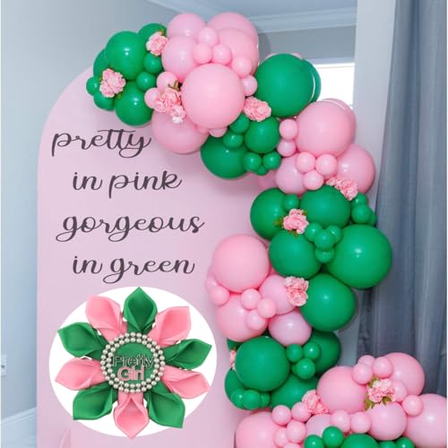 Image of POTIY Pink and Green Sorority Gift Pink Green Brooch Pin Graduation Gifts for Women