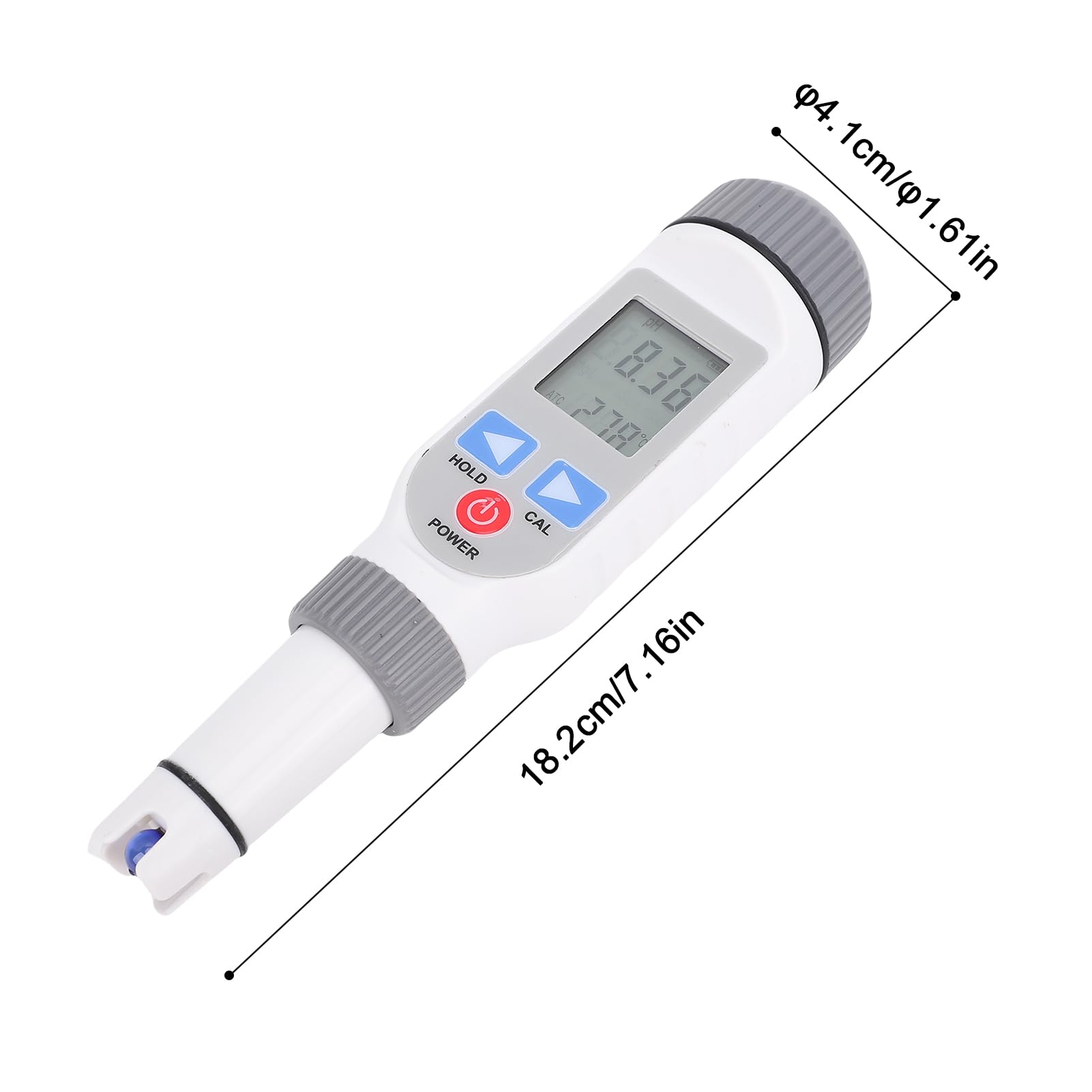 Probador de PH Portátil y de Alta Precisión para Uso Industrial, Alimentario y Investigación con Apagado Automático Compensación Temperatura, Medidor PH con Estuche Transporte para Calidad del