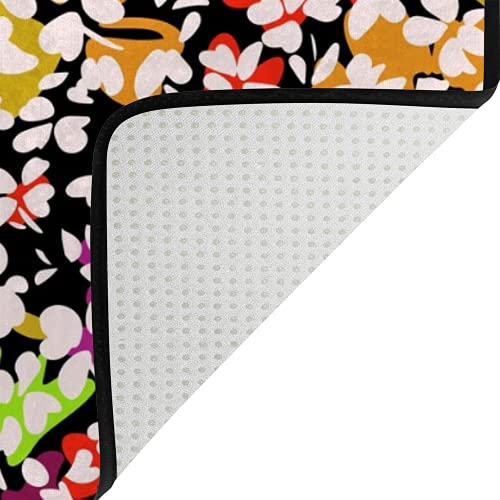 Tapis de sol velours corail sans perte de poils doux épais