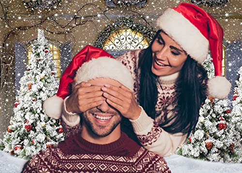 Sfondo fotografico invernale neve albero di Natale...