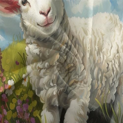 Housse de couette moutons impression 3D microfibre de qualité premium