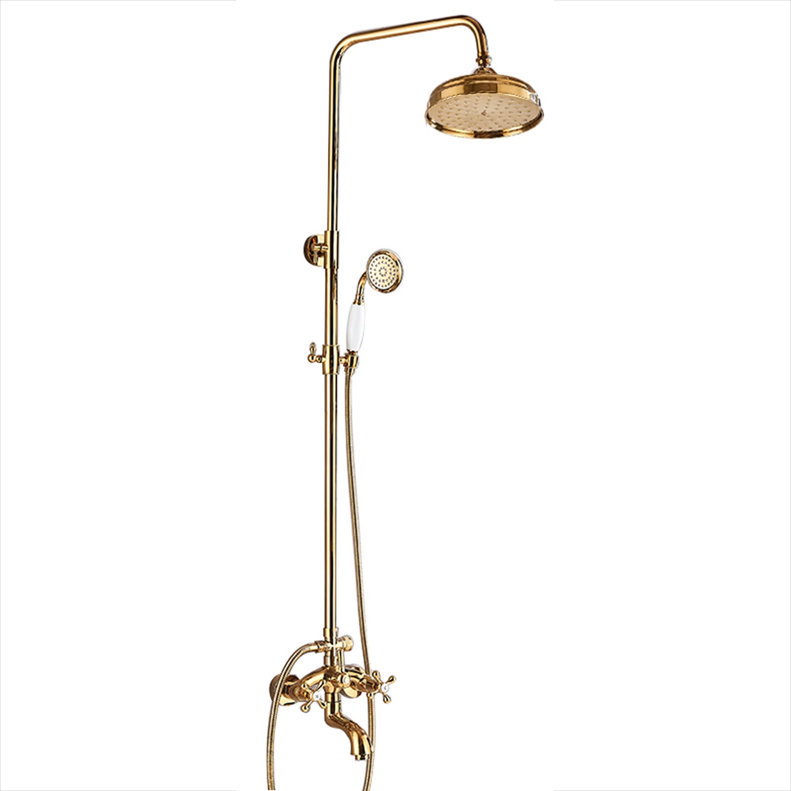 Douche de tête de 20 cm Jet Pluie avec Mitigeur Laiton et Douchette Haute Pression