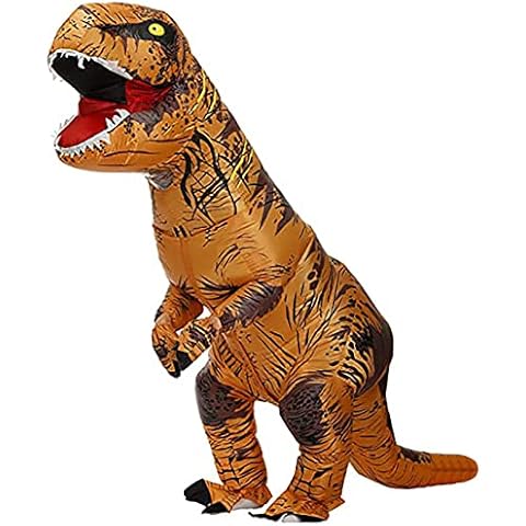 IamaCos Inflatable Dinosaur Costume, Blown Up T-Rex Cosplay Costume, Halloween Fancy Dress Jumpsuit for Unisex Adults 160-190 CM Cover