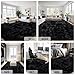 8x10 Area Rug for Living Room:Ultra Soft Fluffy Shag Black Rugs,Large Fuzzy Plush Indoor Non Slip Carpet Washable Rug for Bedroom Kids Nursery Office Dorm Modern Decor(Black)