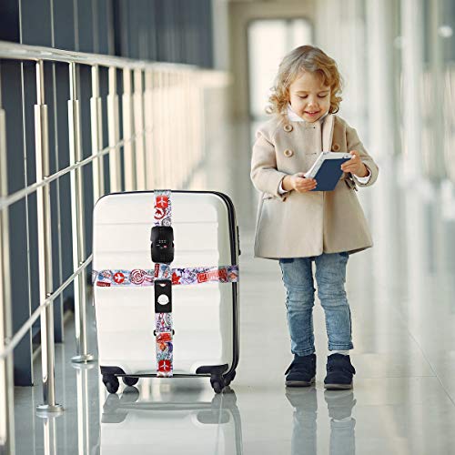 Tendycoco 2 peças de alça de bagagem portátil para mala de viagem cinto fixo para bolsa