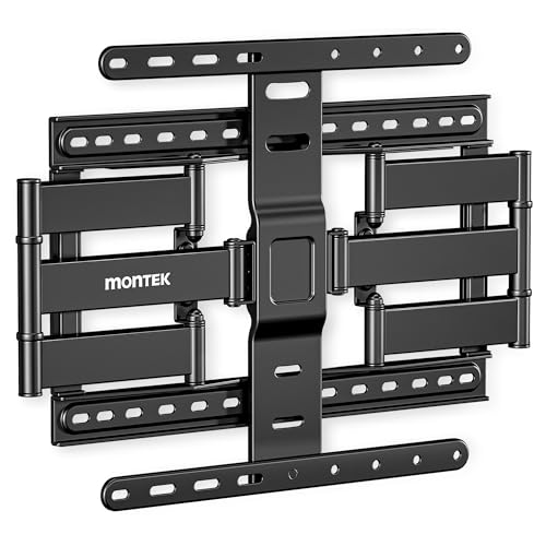 monTEK 1.1 Ultra Slim TV Wall Bracket for 37-75 Inch TVs Heavy Duty TV Bracket 60kg Full Motion Articulating TV Wall Mount Max VESA 400x400mm Fits 16/18 Studs