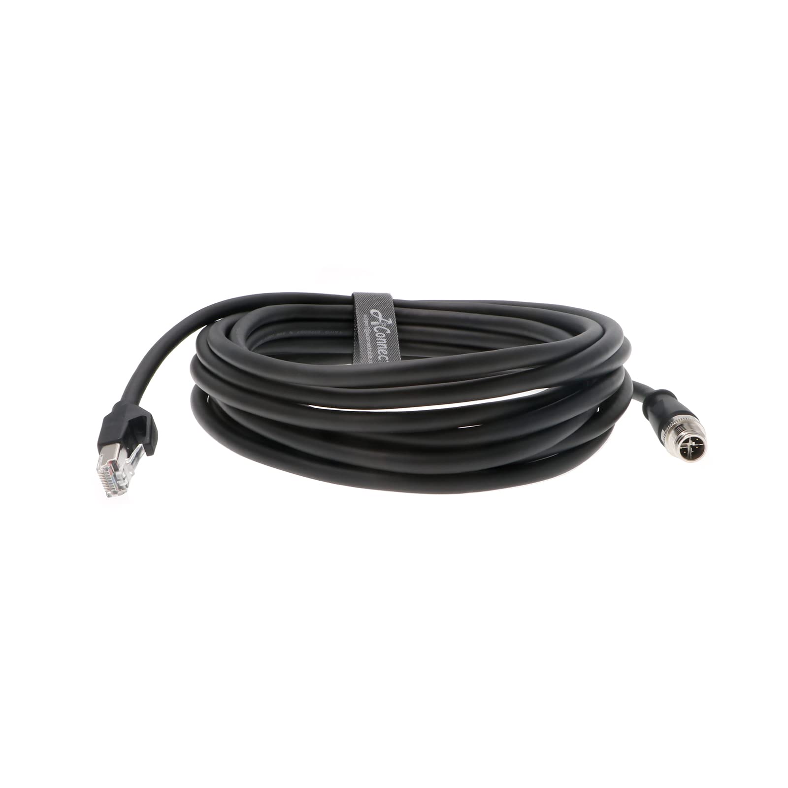 Cavo industriale schermato Ethernet M12-RJ45-XCode-per telecamera industriale Cognex M12 8pin X-Code maschio a RJ45 Cat6a flessibile impermeabile 16Ft | 5M