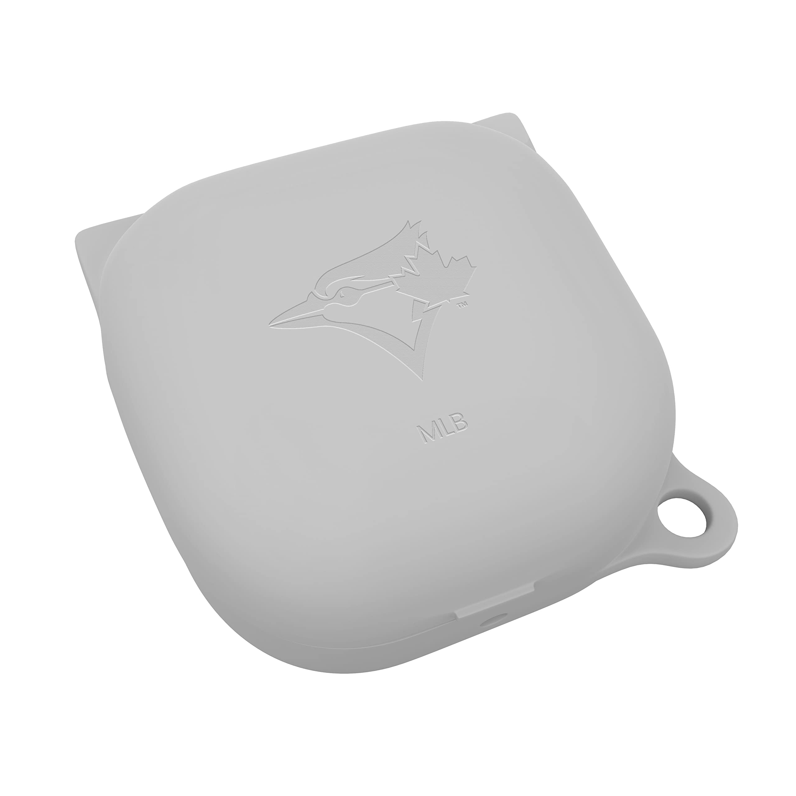 GAME TIME Toronto Blue Jays Engraved Silicone Case Cover Compatible with Samsung Galaxy Buds Pro (Gray)