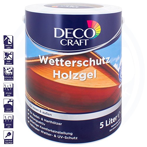 Preisvergleich Produktbild Deco Craft Wetterschutz Holzgel Palisander 5 Liter