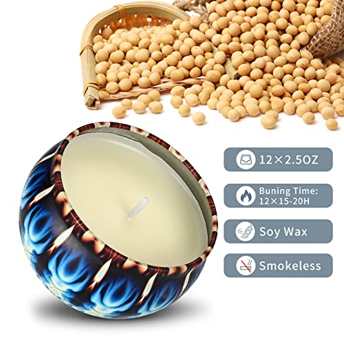 Candles Scented 12 Pack, Scented Candles Gift Set, Aromatherapy Natural Soy Wax Jar Tin Candles for Home, Gifts for Birthday, Mother's Day, Christmas, Thanksgiving - Image 4
