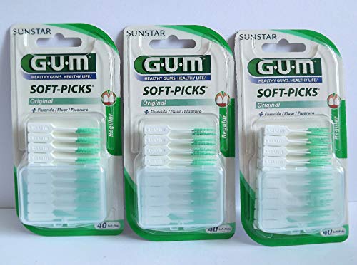 Brossettes interdentaires GUM Soft Picks Original, 40 unités, Lot économique de 3 (3x 40 unités)