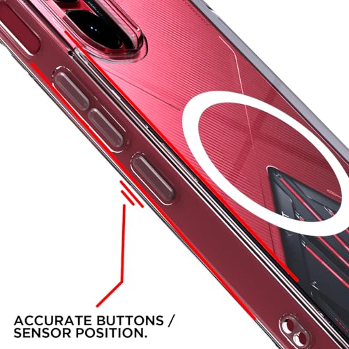 Image of Pikkme Back Cover for Infinix GT 50 Pro 5G Mag-Safe Shockproof PC + TPU | Protective Case Magnetic Support | Bumper Case (Transparent Mag-Safe)