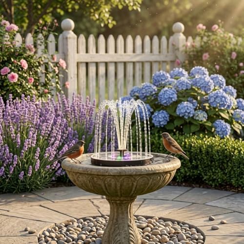 Fuente solar para estanque de jardín: decora sin cables ni gasto eléctrico 6