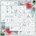 50Pcs 4 Inch Baby Shower Stencils for Painting Onesie Decorating Kit Fabric Stencil Reusable Templates for Painting on Onesies Shoes Bibs Clothes Cookie Bodysuit (50 pcs)