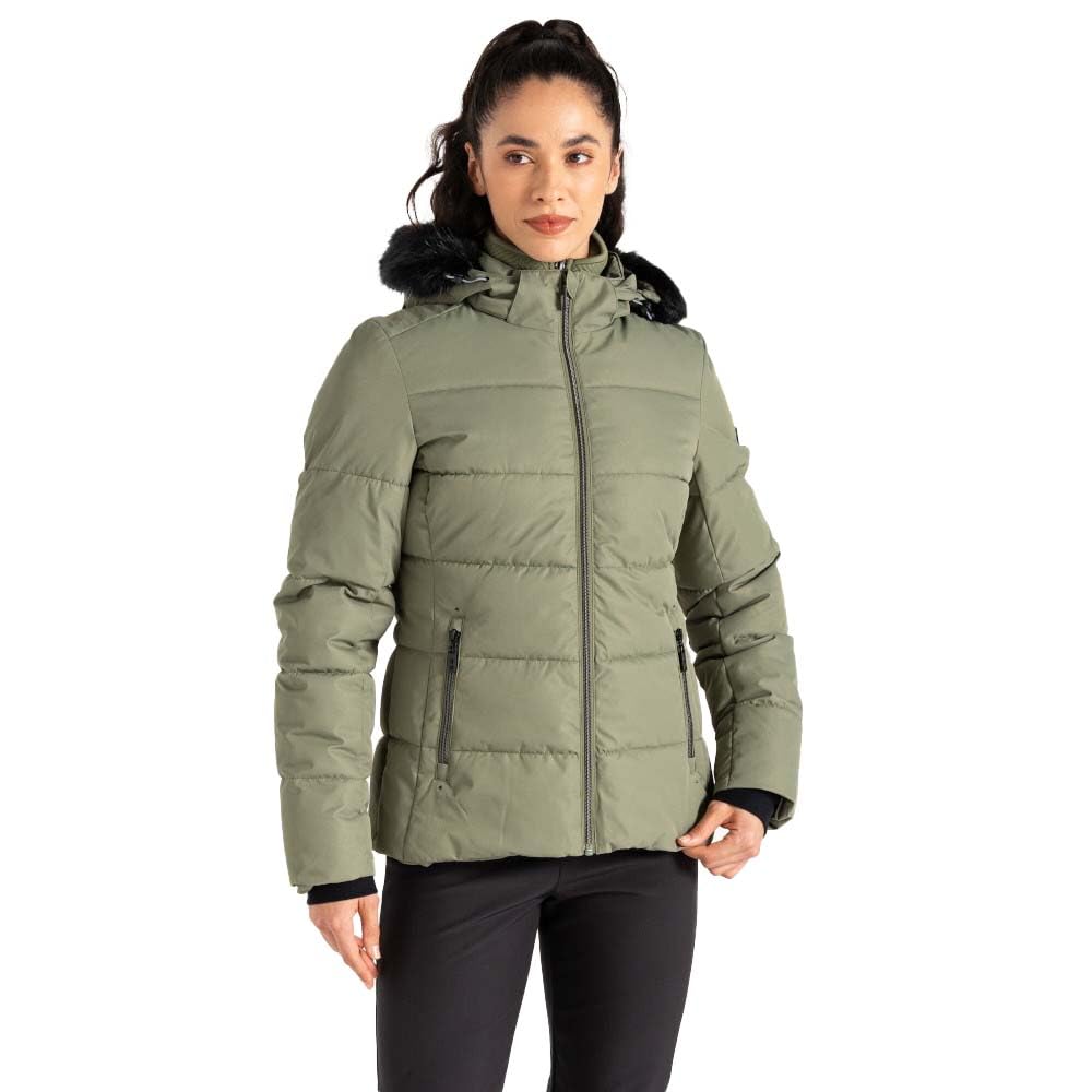 Dare 2B Womens/Ladies Glamorize V Ski Jacket (14 UK) (Olivine Green)