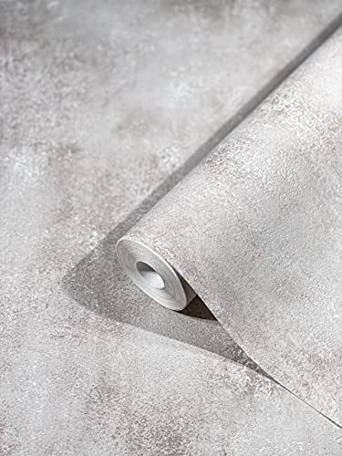 marburg Tapete Greige Betonoptik HAILEY für Wohnzimmer, Schlafzimmer oder...