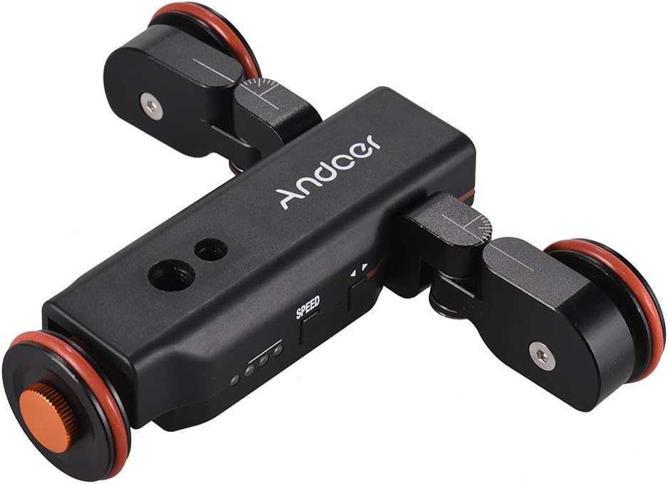 L4 PRO Motorized Camera Video Dolly with Scale Indication Electric Track Slider Wireless Remote Control/1800mAh Rechargeable Battery 3 Speed Adjustable Mini Slider Skater for Canon Nikon Sony