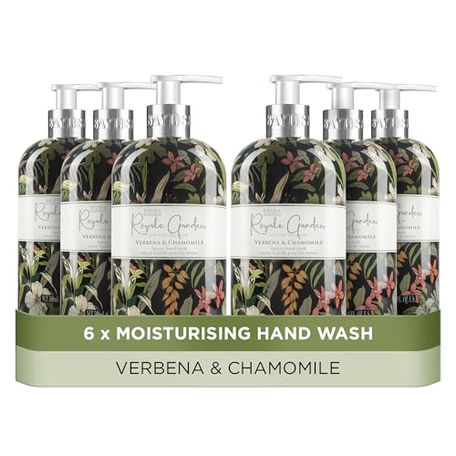 Baylis & Harding Royale Garden Verbena & Chamomile Hand Wash, 500 ml (Pack of 6) - Vegan Friendly