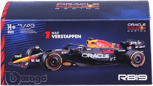 Miniatura 8 de Bburago 143 2023 F1 Red Bull RB19 N. # 1 Max Verstappen Ferrari Mercedes Formula Racing Aleación Coche Diecast Model (RB19 No.#1 WDriver)
