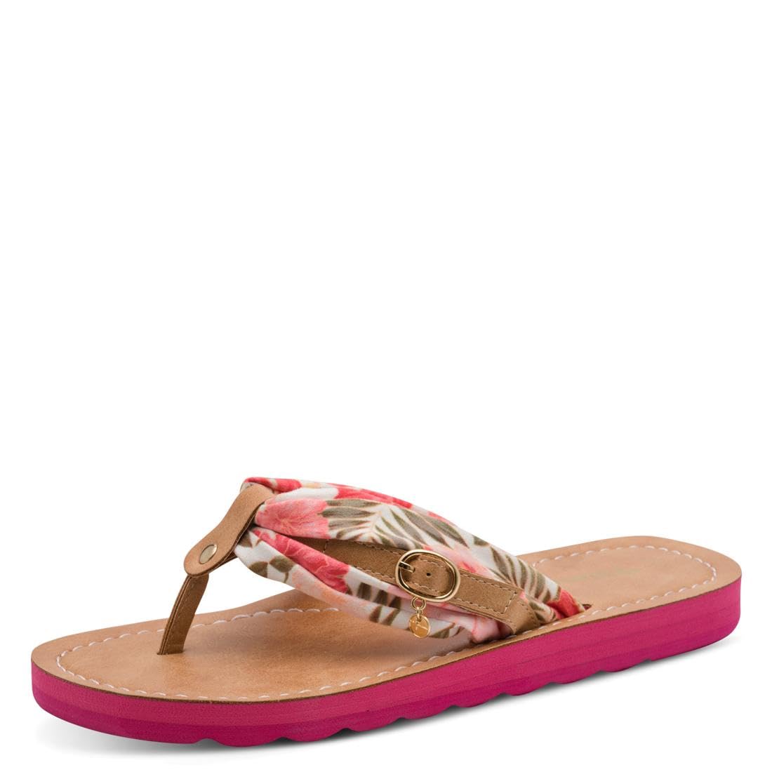 Tamaris Women's toe-post mule flat pink 3.5 UK
