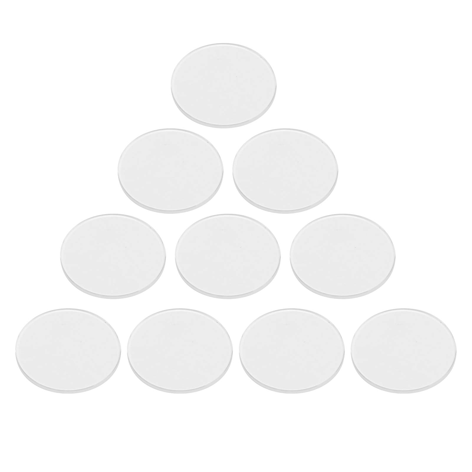 10 lentes de cristal planas para reloj de 25 a 29,5 mm, 1,2 mm de grosor, lentes de repuesto para reloj