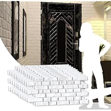 Dundee Deco White Faux Bricks PVC 3D Wall Panel، 3.1 ft X 1.6 ft 95cm X 50cm، Pack of 10، Interior Design Wall Paneling Decor، Total Coverage 51 قدم مربع. 4.7 متر مربع