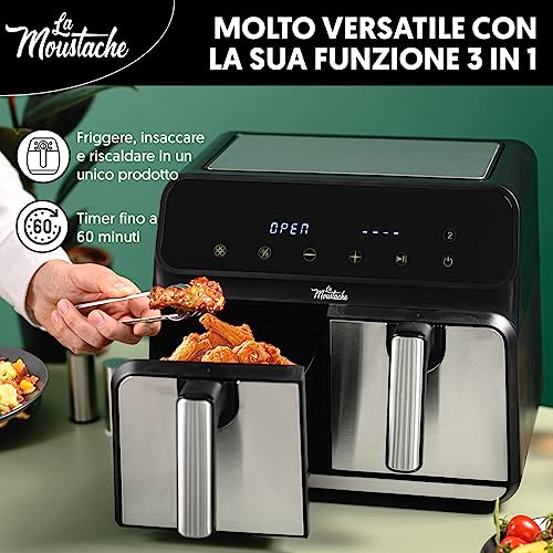 La Moustache - Friggitrice Senza Olio 8L ad Aria