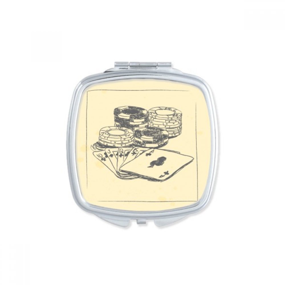 Miroir de poche casino mignon et compact pour retouches maquillage