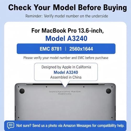 Image of A3240 Screen Replacement for 13.6 inches MacBook Pro 2560x1644 Replacement LCD Full Assembly for EMC 8781 Starlight White