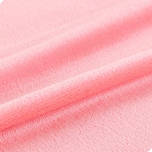 Velvet Plush Sheets Set Full Size, Micro Fleece Extra Soft Cozy Sheet And Pillowcase Set,Ultra Plush And Warmth Deluxe Bed Sheets With Deep Pockets (Full, Pink Color,4 Piece) #TOP4