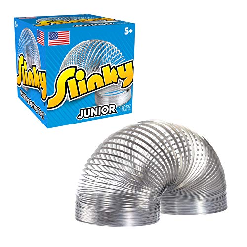 just play slinky jr the original walking spring toy 5-pack small metal slinkys kids toys for ages 5 up