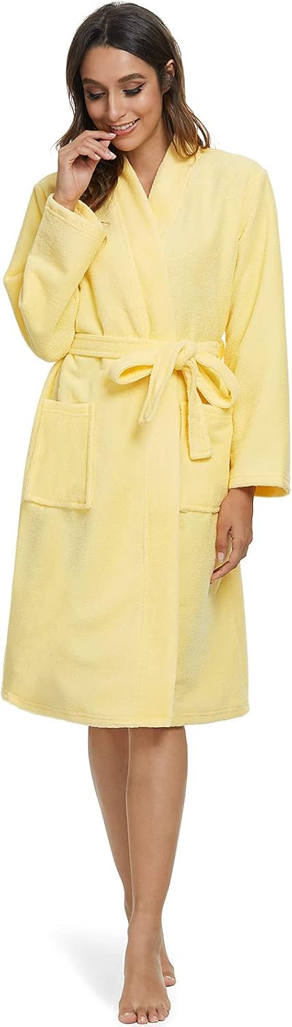 Orrpally Women Kimono Robes Lightweight Terry Cloth Bathrobe Knee Length Bath Robe - Image 2