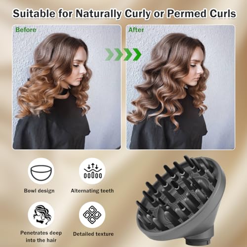 Diffuser Nozzle for Dyson for Airwrap Styler Attachments, Diffuser and Adapter for Dyson Airwrap Styler HS01 HS03 HS05, Convertible for Dyson Airwrap Styler into Hair Dryer. - Image 6