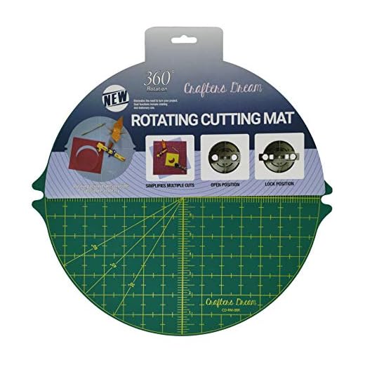 Crafters Dream 360° Green Self Healing Rotating Cutting Mat Round 14"