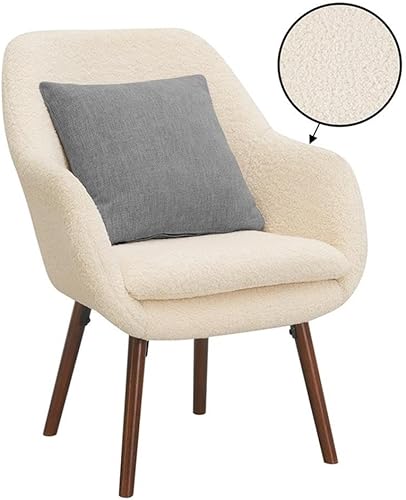 Miniatura 4 de Convenience Concepts Take a Seat Charlotte Wingback - Sillón de sherpa de 25.25 pulgadas, sillón de transición bohemio para oficina, estudio, sala