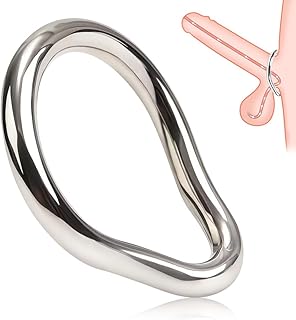 FST Metal Cock Ring Stainless Steel Cock Ring in 7 Sizes Penis Ring for Delay Ejaculation Lasting Erection Smooth Arc Pleasure Ring Erection Rings for Men (2 Inch)