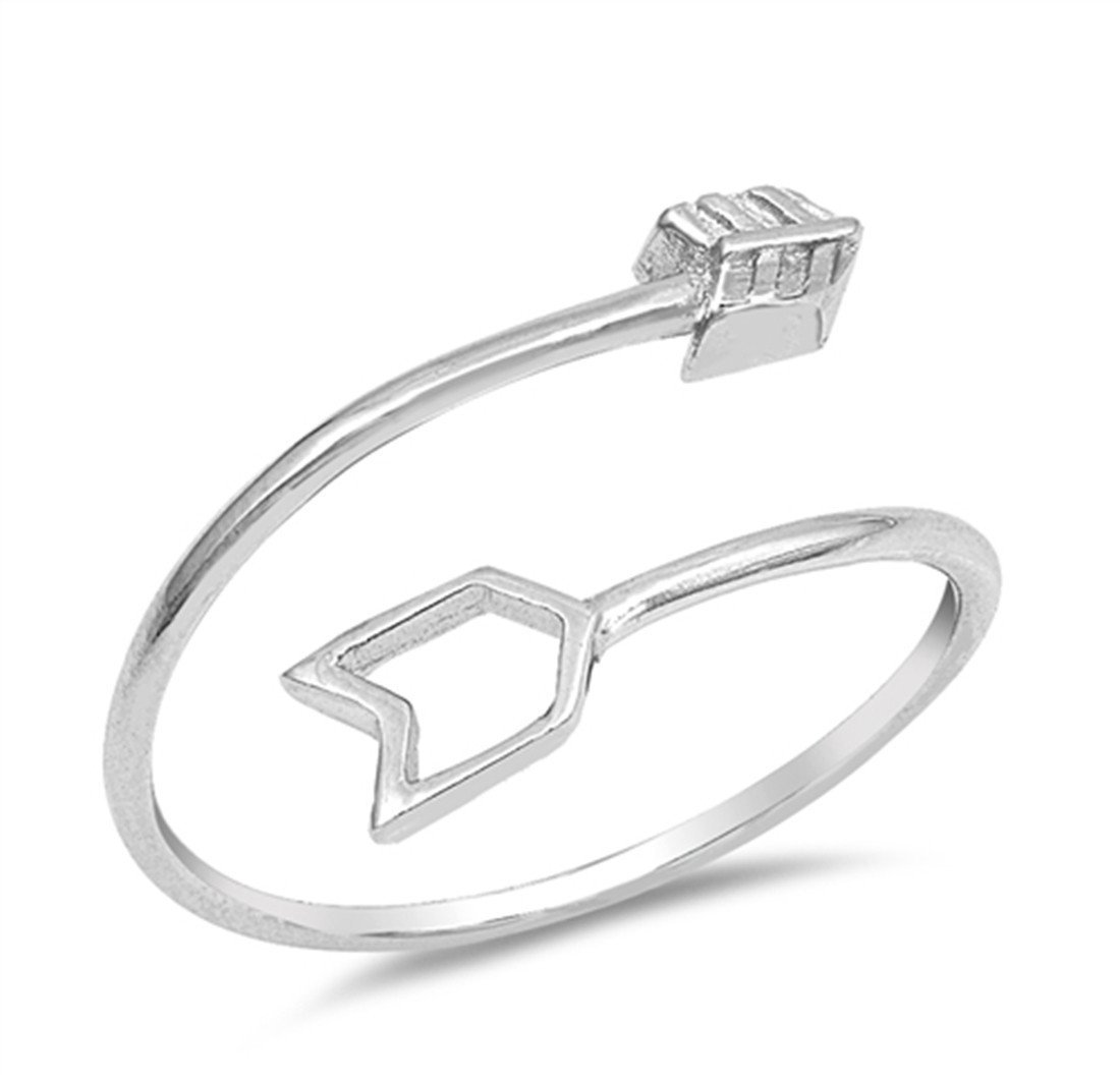Blue Apple Co. Open Arrow Cuff Ring Band 925 Sterling Silver, Size-10