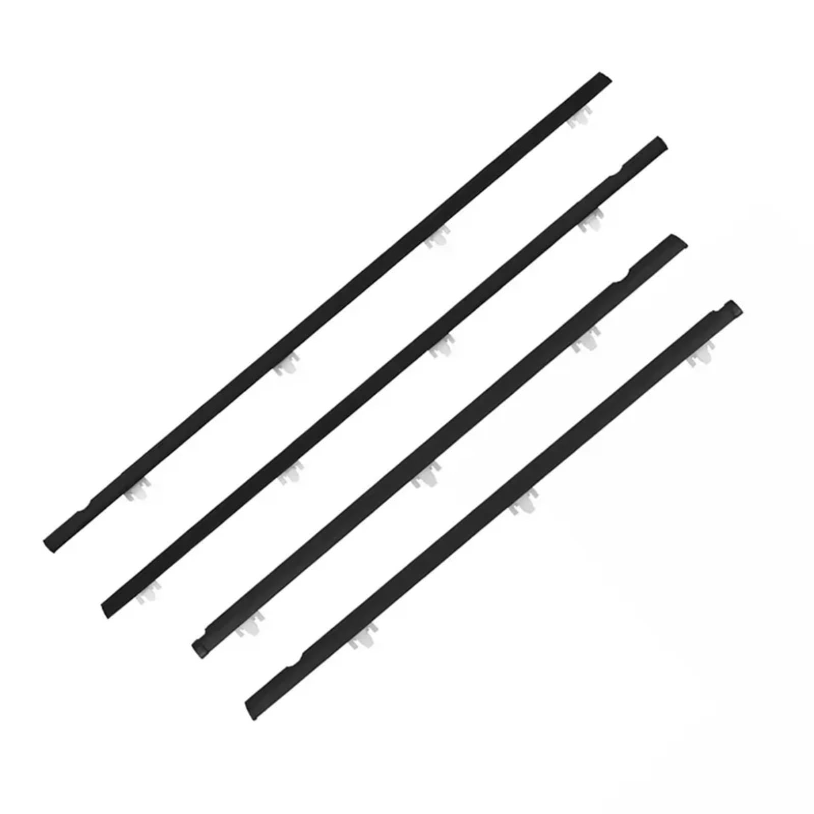 Car Weather Stripping Compatible with Nissan for Sentra for Sunny B13 4D Sedan 1991-1994 4pcs Car Weather Strips Window Glass Pressure Sealing 55135890AF
