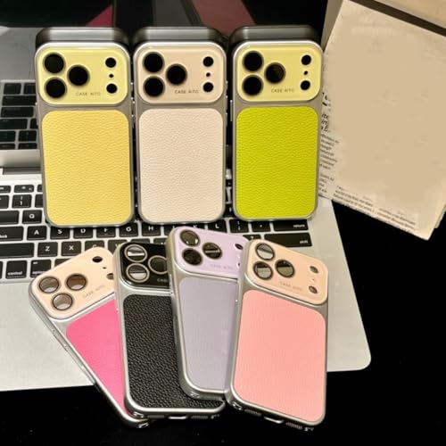 Étui Cuir Rose iPhone 15 Pro antichoc pour éviter les rayures - 5