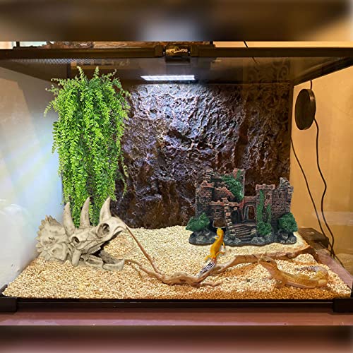 Tfwadmx Resin Classical Castle Reptile Habitat Decorations Lizard Hideouts Cave Coconut Shell Hut Ornament Terrarium Accessories For Chameleon,Gecko,Lizard,Snake And Hermit Crabs #TOP5
