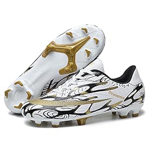 Indoor Voetbalschoenen Kinderen Slijtvast,jeugd Voetbalschoenen Hoge Grijpkracht,voetbalschoenen Heren AG Ademend Comfortabel (Color : White, Size : 34 EU)