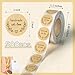 500PCS Handmade with Love Stickers, Kraft Made with Love Tags 1 Inch Seal Labels Self-Adhesive for Baked Packaging Envelope Homemade Gift Small Business（Classic）