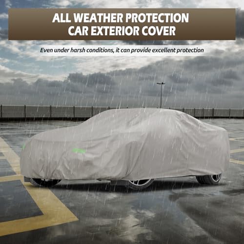 Image of Migaven 6 Layers Car Cover Custom Fit for Corvette C4 C5 C6 C7 C8 1980-2025, Waterproof Full Exterior Cover Rain Sun Protection with Door Zipper (Not Include Mirror Pocket)