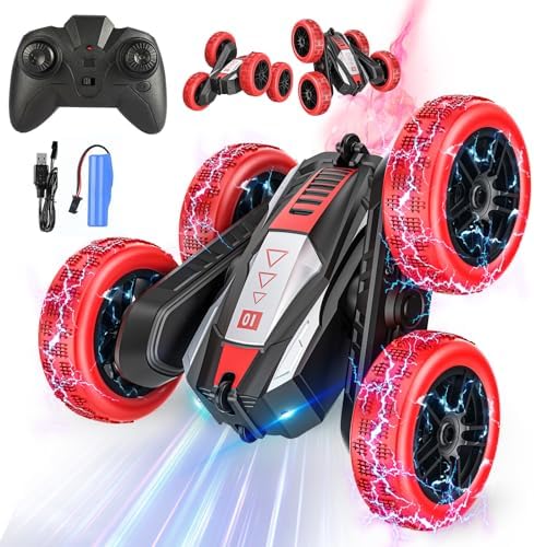 EVARY Coche teledirigido 3, 4, 5, 6, 7, 8 años, 2,4 GHz, Doble Ca...