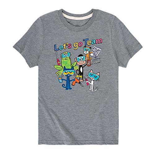 Pete the Cat - Teamwork Multi - Youth Short Sleeve T-Shirt - Size Large