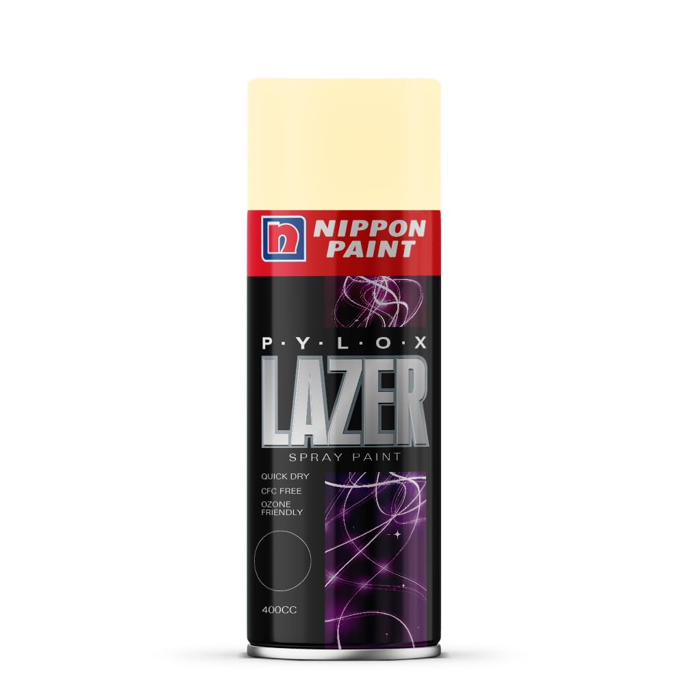 Nippon Paint Pylox Spray Paint (400ML, Ivory)-Quick Drying & Low Odor Aerosol Paint for Wood, Metal, Plastic, Glass-Multipurpose DIY Paint for Art n Craft, Furniture, Home Décor, Automotive-image-32