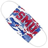 Southern Methodist University - Kids Mustangs Camo 1-Ply Reusable Face Mask Covering