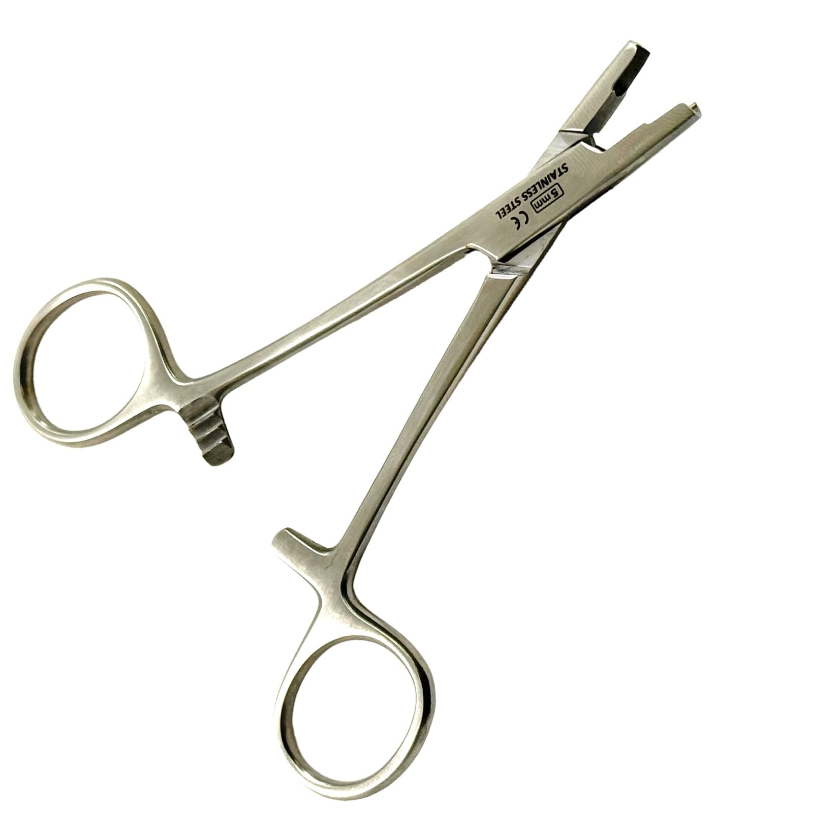 5mm Jaw Size Ball Piercing Removal Pliers Micro Dermal Tips and Anchor Tube Insertion Hemostat Forceps (1 Piece) Stainless Steel