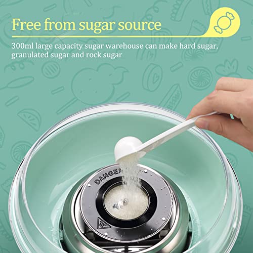 SZDYQ Zuckerwatten Maschinen, Retro Cotton Candy Machine, Spuckschutz Lässt Sich Einfach Anbringen, Funktional und Ideal… – Bild 3